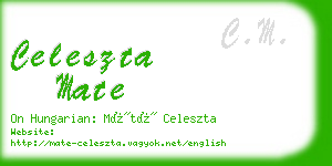 celeszta mate business card